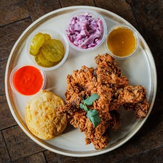 *FRIED CHICKEN THIGH PLATTER